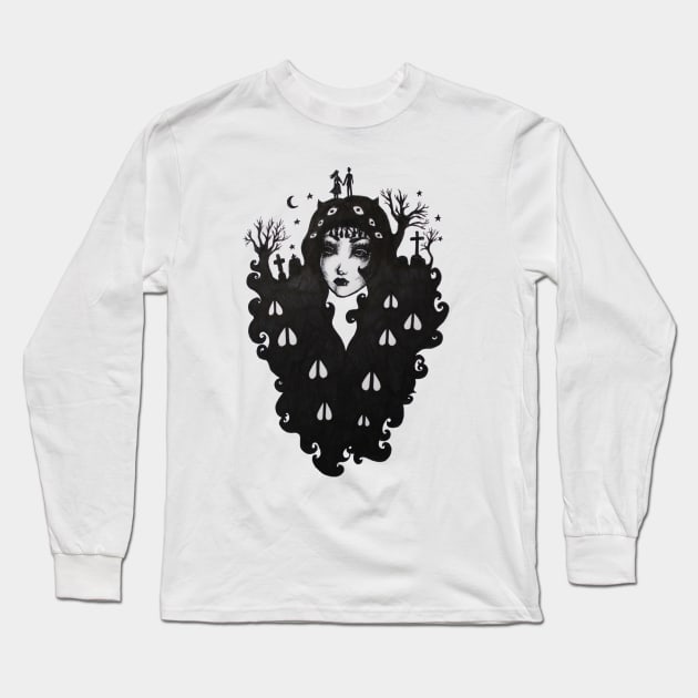 Night Song Long Sleeve T-Shirt by pugapilla